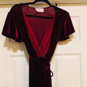 Velvet Hi-Lo Wrap Dress BHLDN